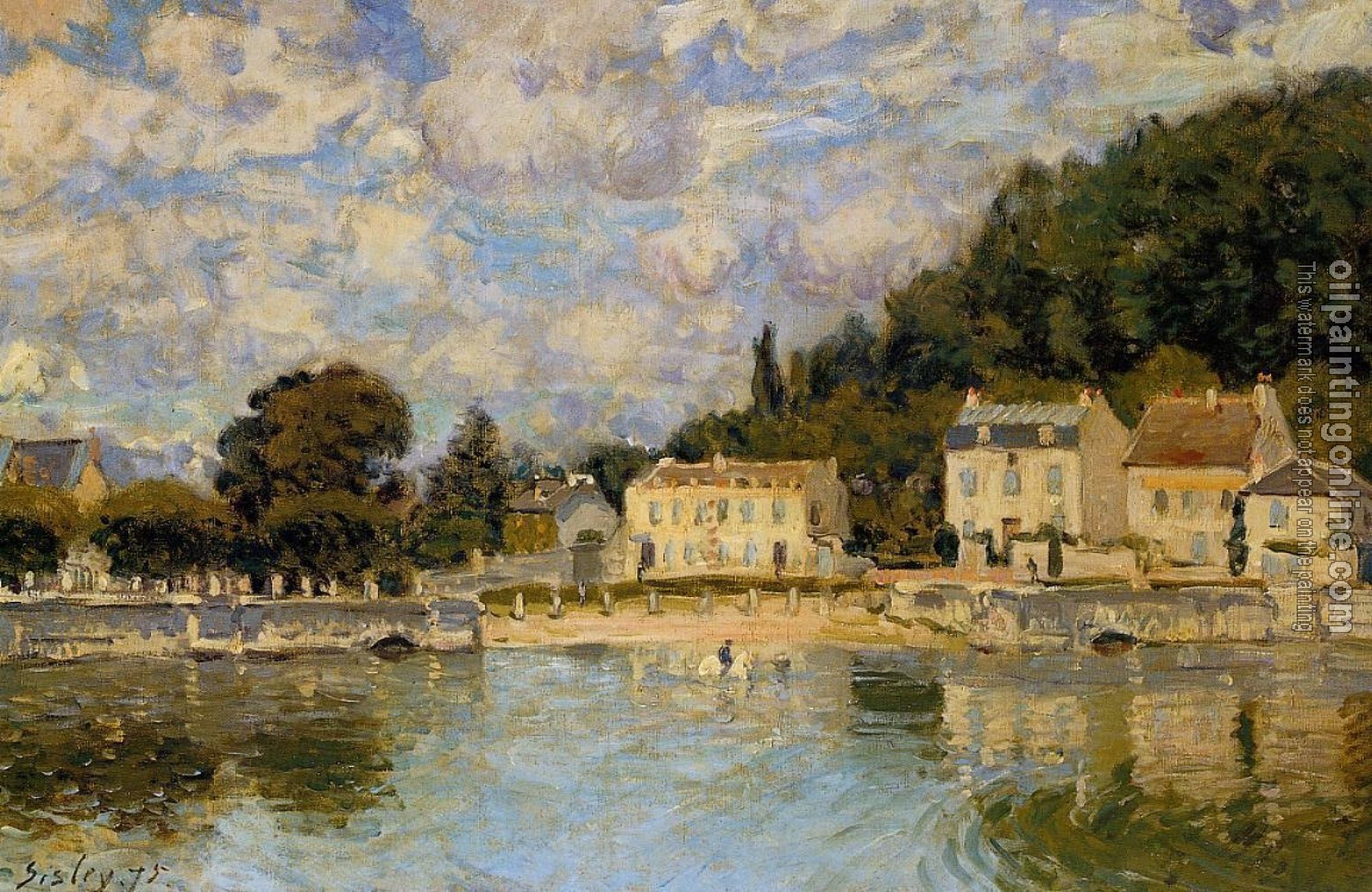 Sisley, Alfred - Horses being Watered at Marly-le-Roi